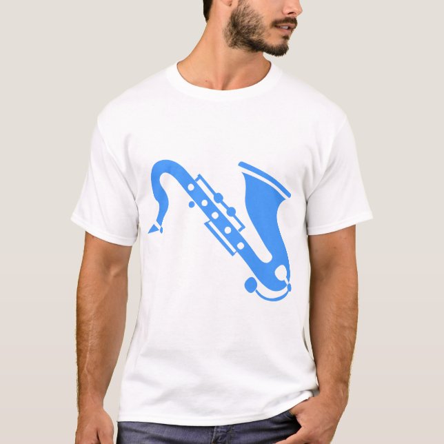 Saxophone - Baby Blue T-Shirt (Front)