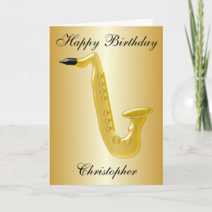 Saxophone Birthday Card
