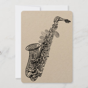 Saxophone blank card