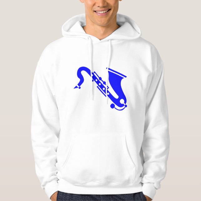 Saxophone - Blue Hoodie (Front)