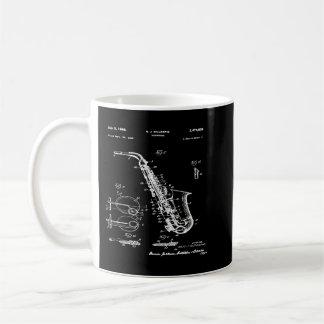 Saxophone Blueprint Graphics Coffee Mug