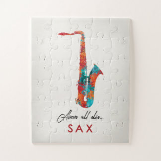 Saxophone - Bright Colourful Music Jigsaw Puzzle