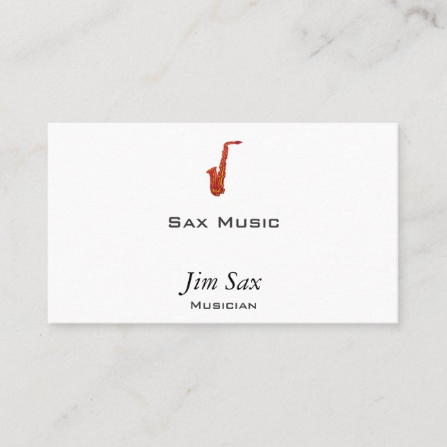 Saxophone Business Card (Front)