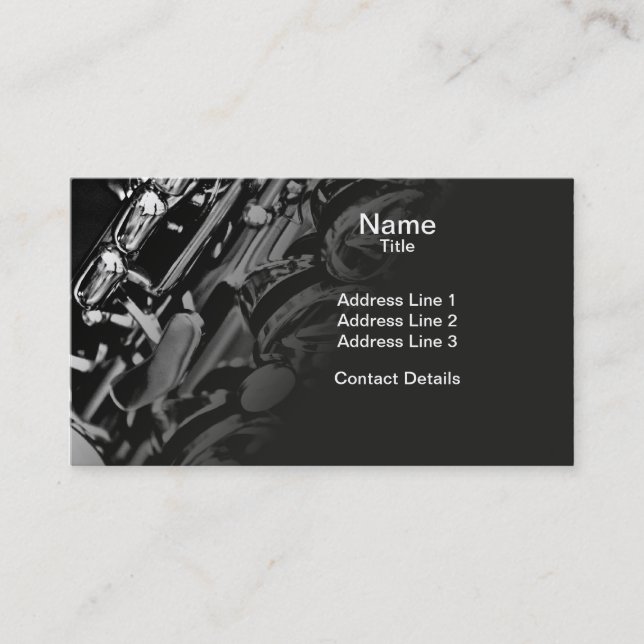 Saxophone Business Card (Front)