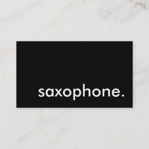 saxophone. business card