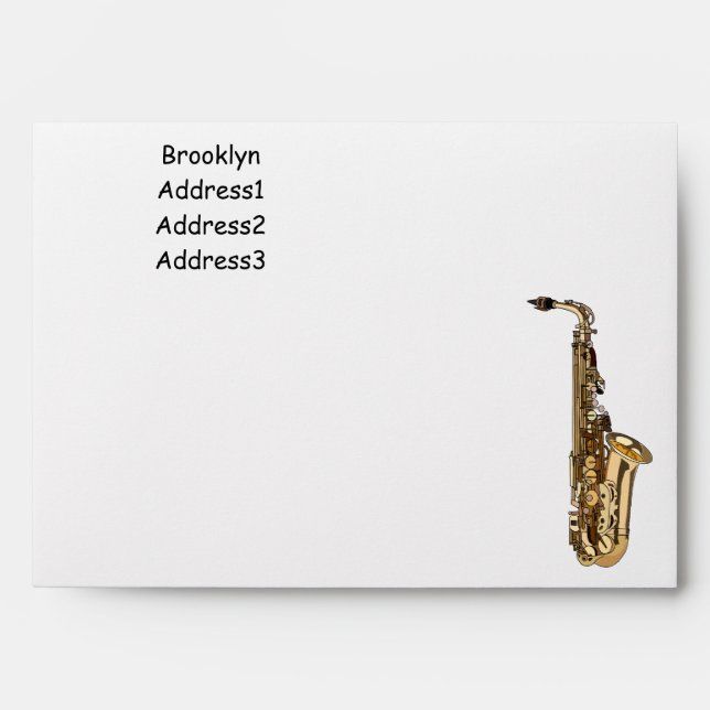 Saxophone cartoon illustration envelope (Front)