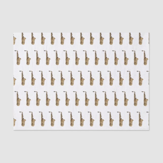 Saxophone cartoon illustration tissue paper (Front)