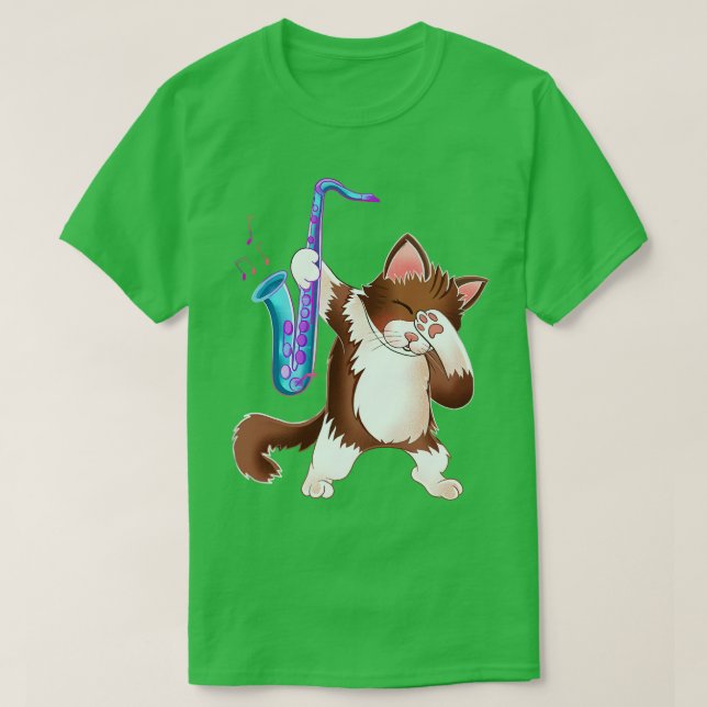 Saxophone Cat T-Shirt (Design Front)