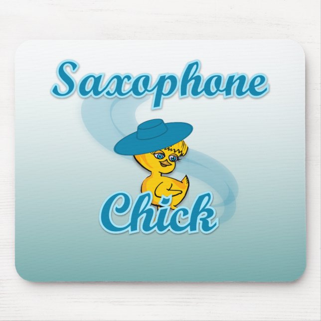 Saxophone Chick #3 Mouse Pad (Front)