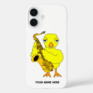 Saxophone Chick Graduation iPhone 16 Case