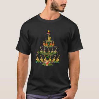 Saxophone Christmas Tree Xmas Pajamas T-Shirt