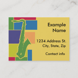 Saxophone Colorblocks Profile Card