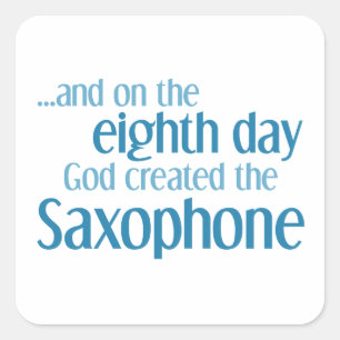 Saxophone Creation Square Sticker