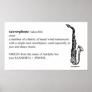 Saxophone Definition Poster