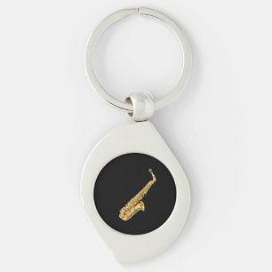 "Saxophone" design gifts and products Key Ring