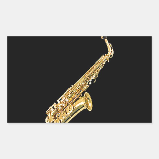 "Saxophone" design gifts and products Rectangular Sticker (Front)