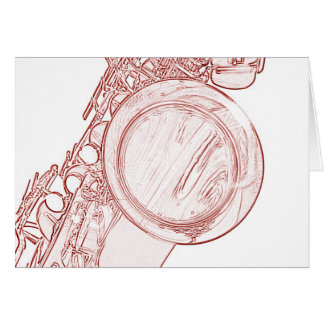 Saxophone Drawing Card