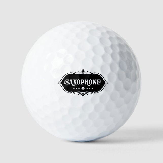Saxophone Emblem  Golf Balls (Front)