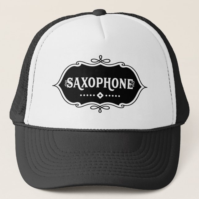 Saxophone Emblem Trucker Hat (Front)