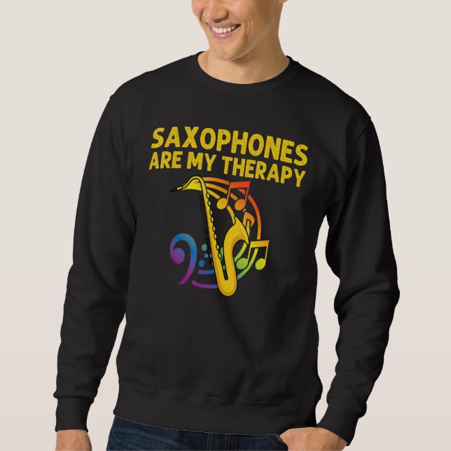 Saxophone For Men Women Reed Instrument Sweatshirt (Front)