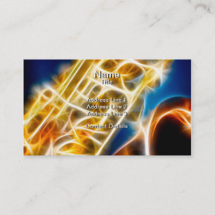 Saxophone Fractal Business Card