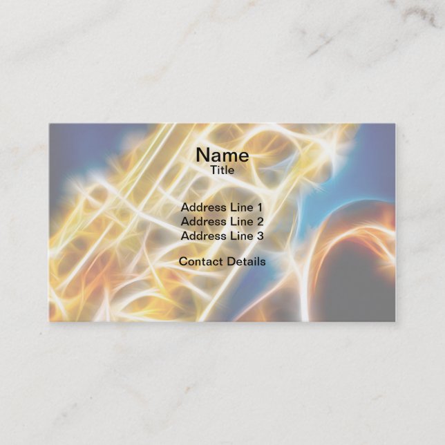 Saxophone - Fractal Business Card (Front)