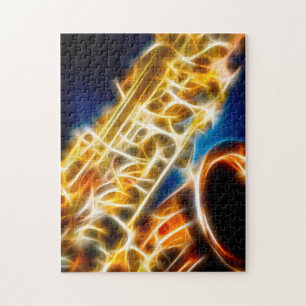 Saxophone - Fractal Jigsaw Puzzle
