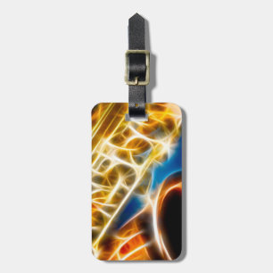 Saxophone - Fractal Luggage Tag