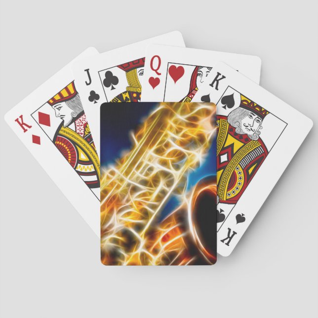 Saxophone Fractal Playing Cards (Back)