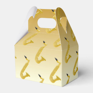 Saxophone Gold Coloured Favour Box