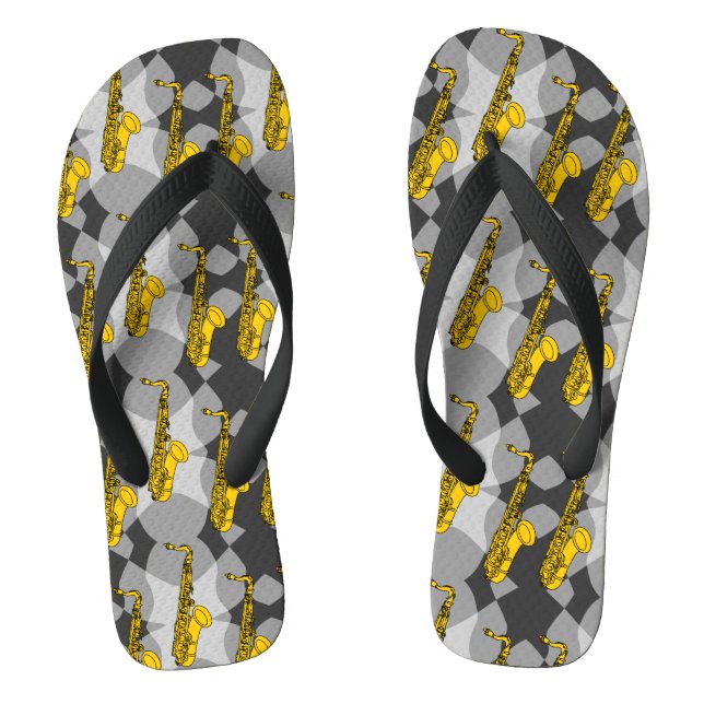 Saxophone Grey Pattern Jandals (Footbed)