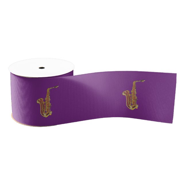 Saxophone Grosgrain Ribbon (Spool)