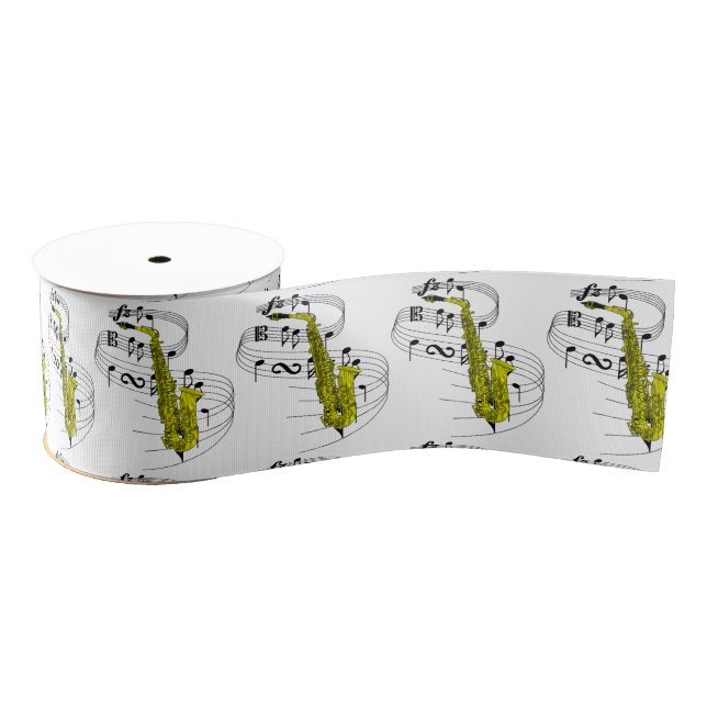 Saxophone Grosgrain Ribbon (Spool)