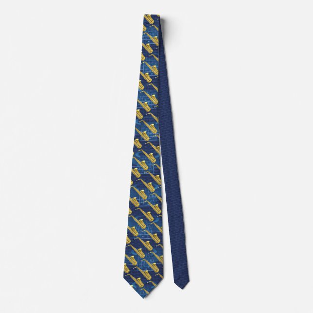Saxophone Guitar Tie (Front)
