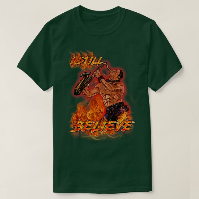 Saxophone Guy TShirt Classic 80s Horror Fan Appare (Design Front)
