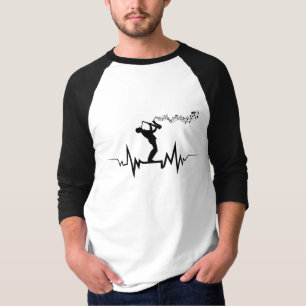 Saxophone Heartbeat Cool For Musicians T-Shirt