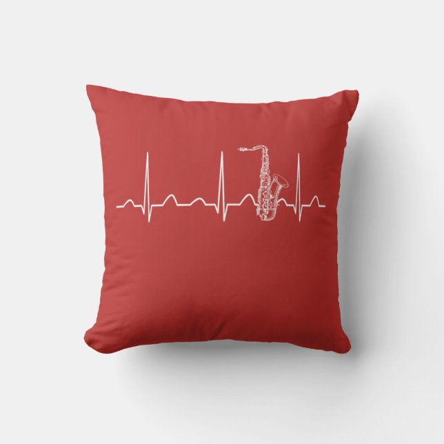 SAXOPHONE HEARTBEAT CUSHION (Front)