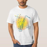 Saxophone Illustration Cool Modern Art Saxophonist