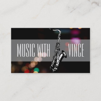 Saxophone Instructor Music Studio Business Card