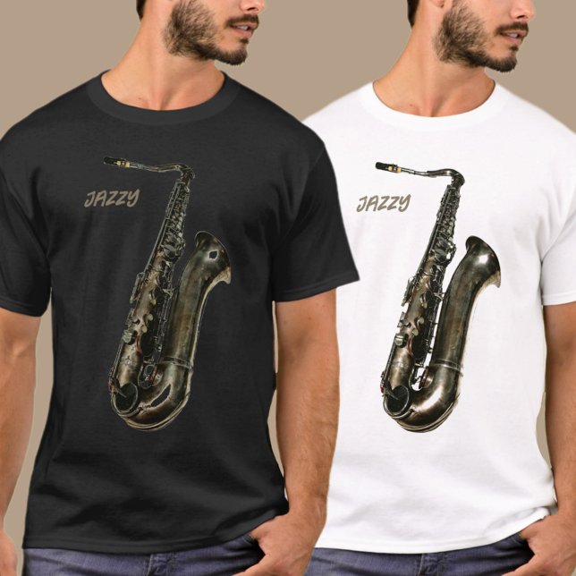 Saxophone Jazzy Photographic T-Shirt (Creator Uploaded)