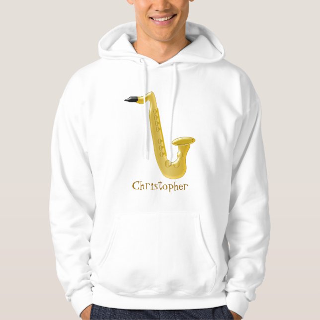 Saxophone Just Add Name Hoodie (Front)