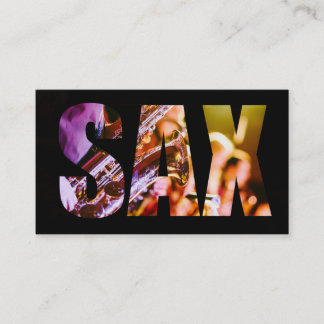 Saxophone Lessons Performer Business Card