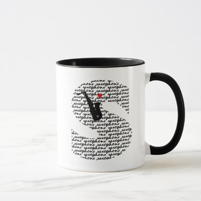 Saxophone Letter S Mug (Right)