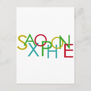 SAXOPHONE Letters Postcard