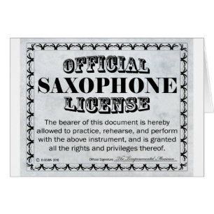 Saxophone License
