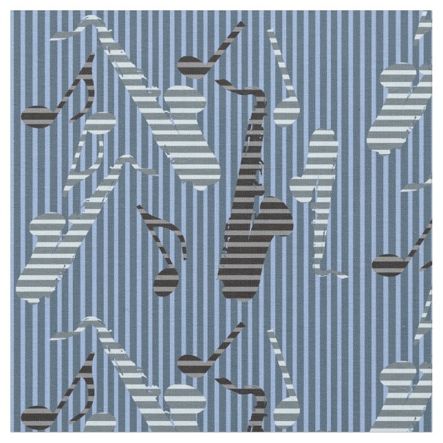 Saxophone Lines Fabric (Close Up)