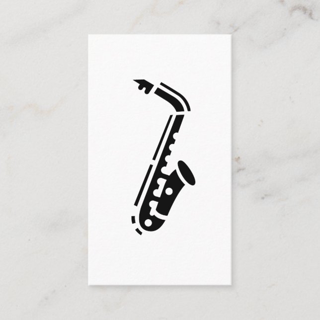 Saxophone Logo Business Cards (Front)