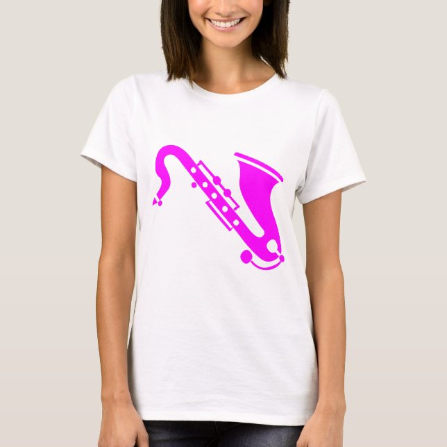 Saxophone - magenta T-Shirt (Front)