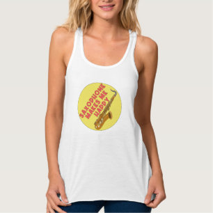 Saxophone Makes Me Happy Singlet