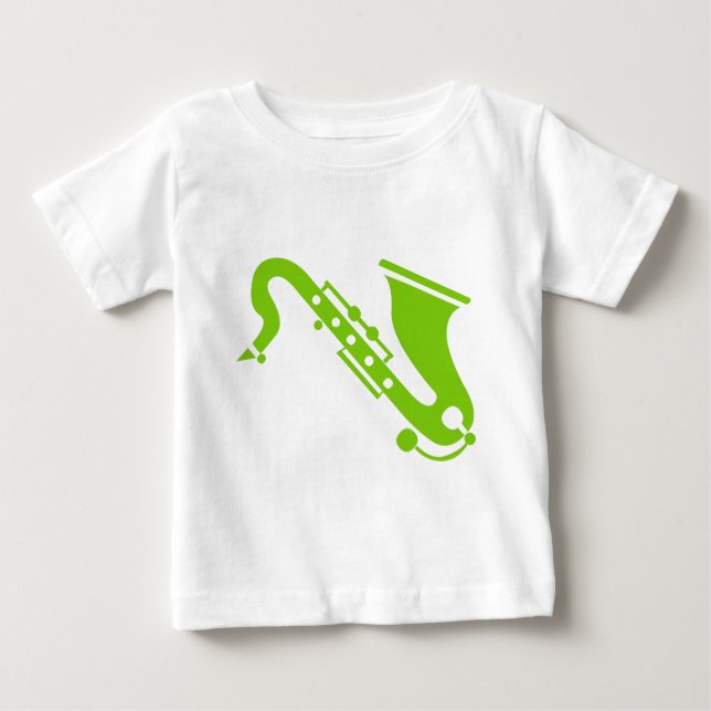 Saxophone - Martian Green Baby T-Shirt (Front)